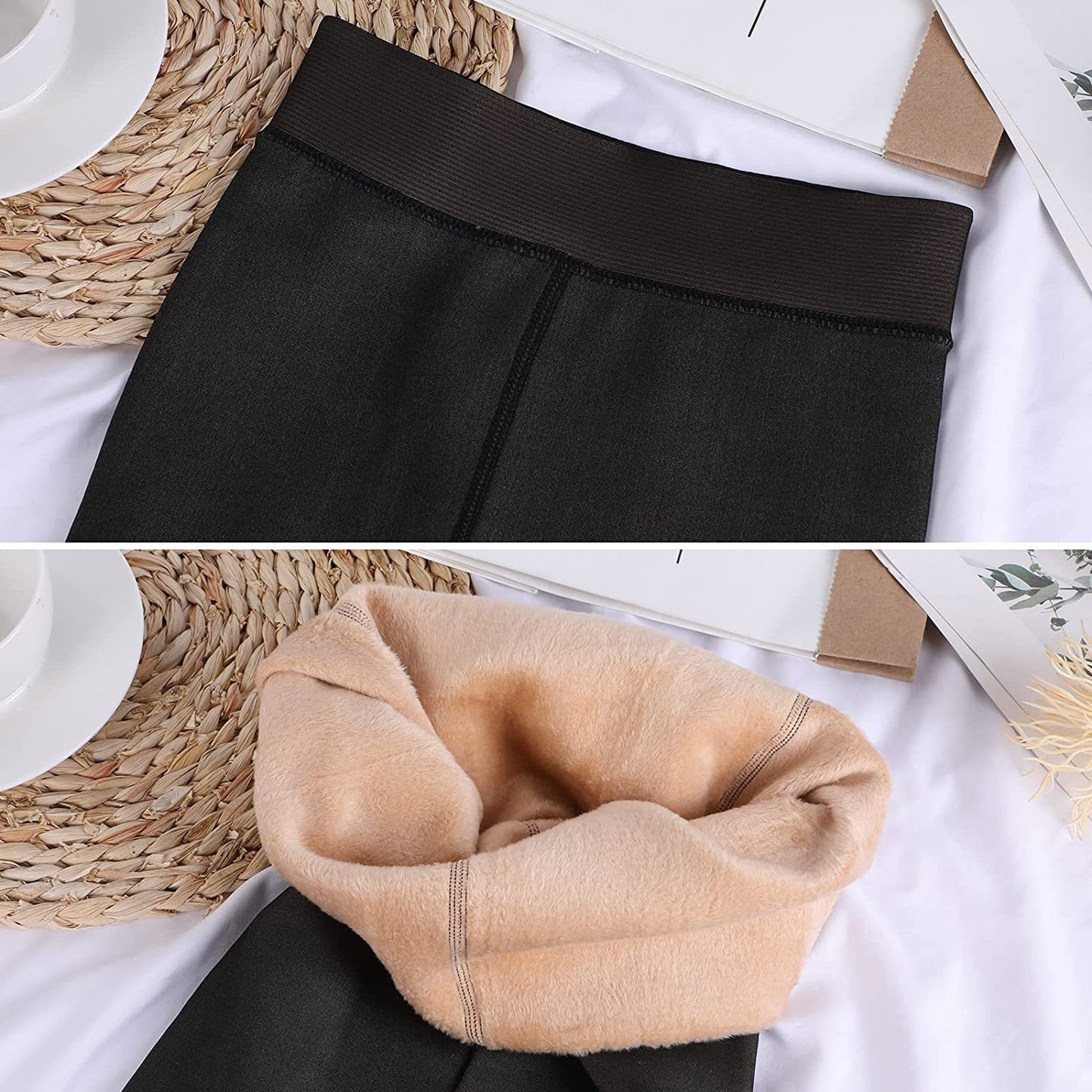 Women's Thickened Black Silk Leggings One-piece Trousers