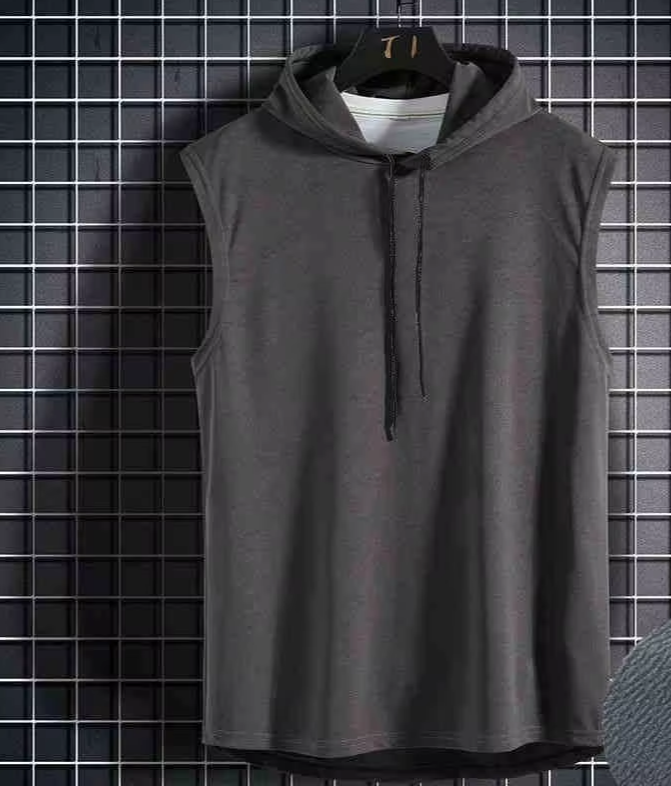 Men’s Oversized Lace-Up Hooded Tank – Bold Hip-Hop Streetwear Essential