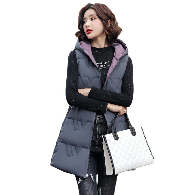 Women's Double-sided Hooded Down Jacket Coat