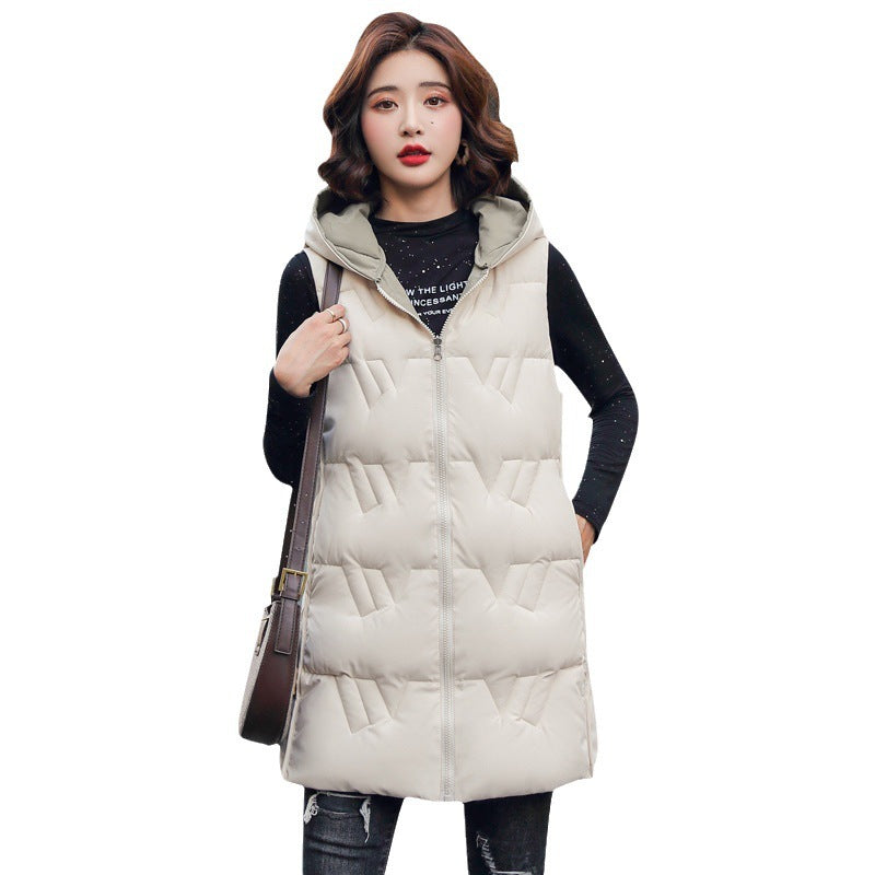 Women's Double-sided Hooded Down Jacket Coat