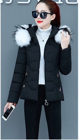 Female Short Cotton Coat Thickened Slim Fit Fashionable Jacket