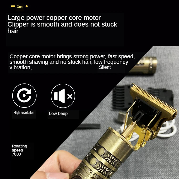 Vintage T9 Hair Clipper Beard Shaving Body Hair Trimmer Clippers Electric Men Haircut Machine 0mm Barber Shaver