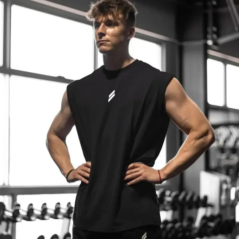 Men’s Athletic Sleeveless T-Shirt – Lightweight Gym & Sports Tank