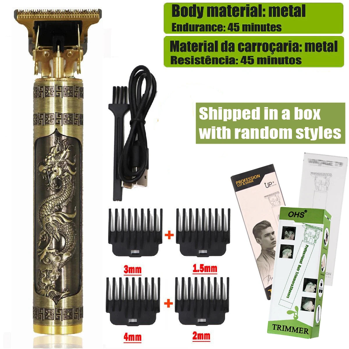 Vintage T9 Hair Clipper Beard Shaving Body Hair Trimmer Clippers Electric Men Haircut Machine 0mm Barber Shaver