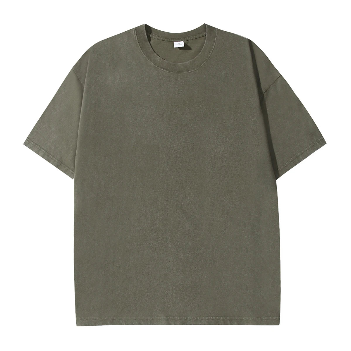 Men’s Vintage Washed Cotton Tee – Oversized Drop Shoulder Streetwear Essential