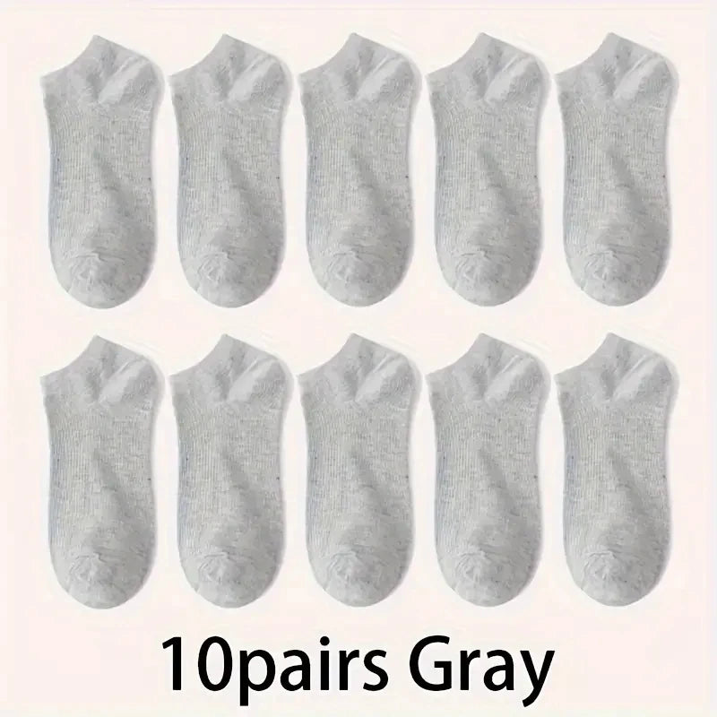 5/10-Pack Unisex Comfort-Fit Ankle Socks – Breathable, Lightweight & Perfect for Sports & Everyday Wear