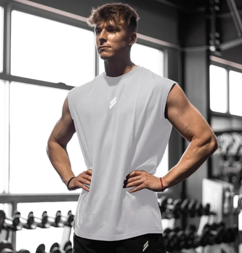 Men’s Athletic Sleeveless T-Shirt – Lightweight Gym & Sports Tank