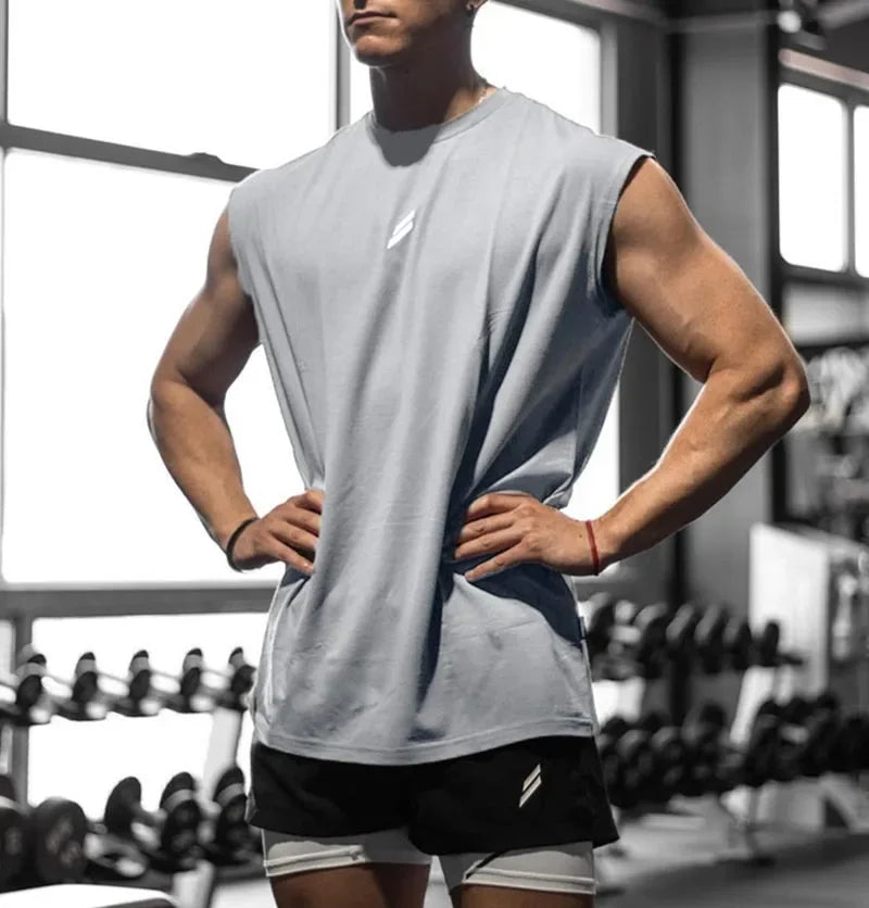 Men’s Athletic Sleeveless T-Shirt – Lightweight Gym & Sports Tank