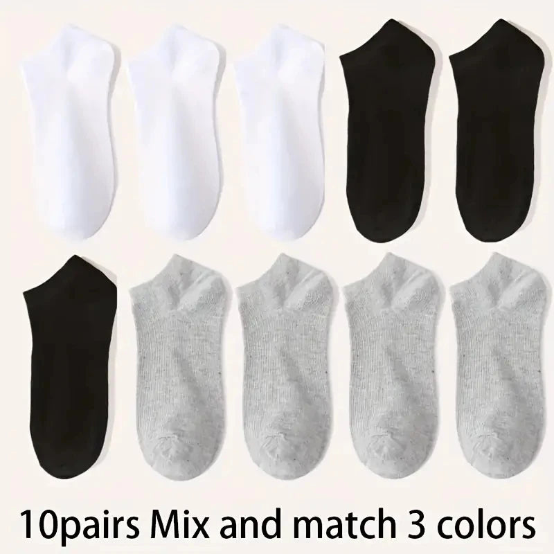 5/10-Pack Unisex Comfort-Fit Ankle Socks – Breathable, Lightweight & Perfect for Sports & Everyday Wear