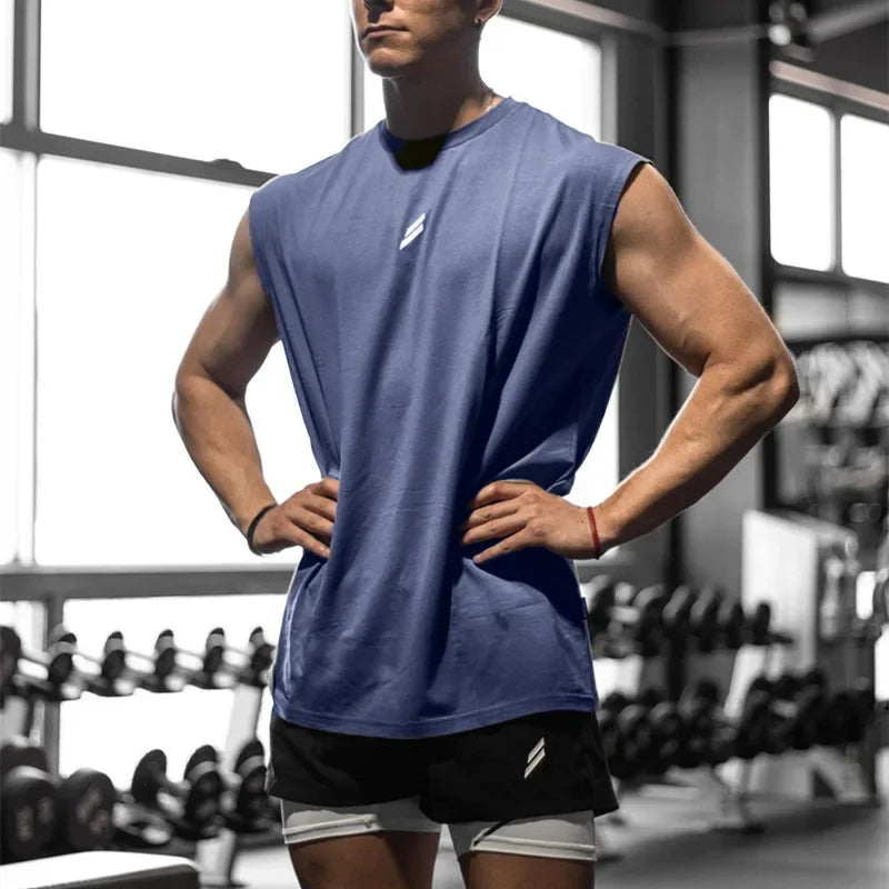 Men’s Athletic Sleeveless T-Shirt – Lightweight Gym & Sports Tank
