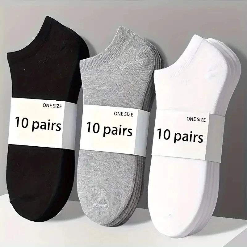 5/10-Pack Unisex Comfort-Fit Ankle Socks – Breathable, Lightweight & Perfect for Sports & Everyday Wear