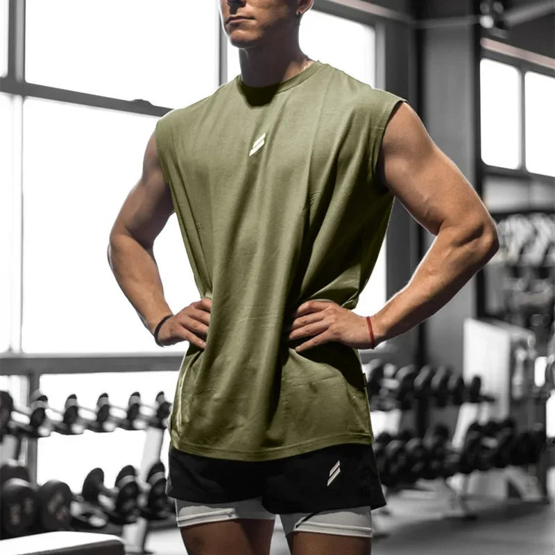 Men’s Athletic Sleeveless T-Shirt – Lightweight Gym & Sports Tank
