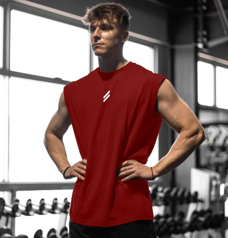 Men’s Athletic Sleeveless T-Shirt – Lightweight Gym & Sports Tank