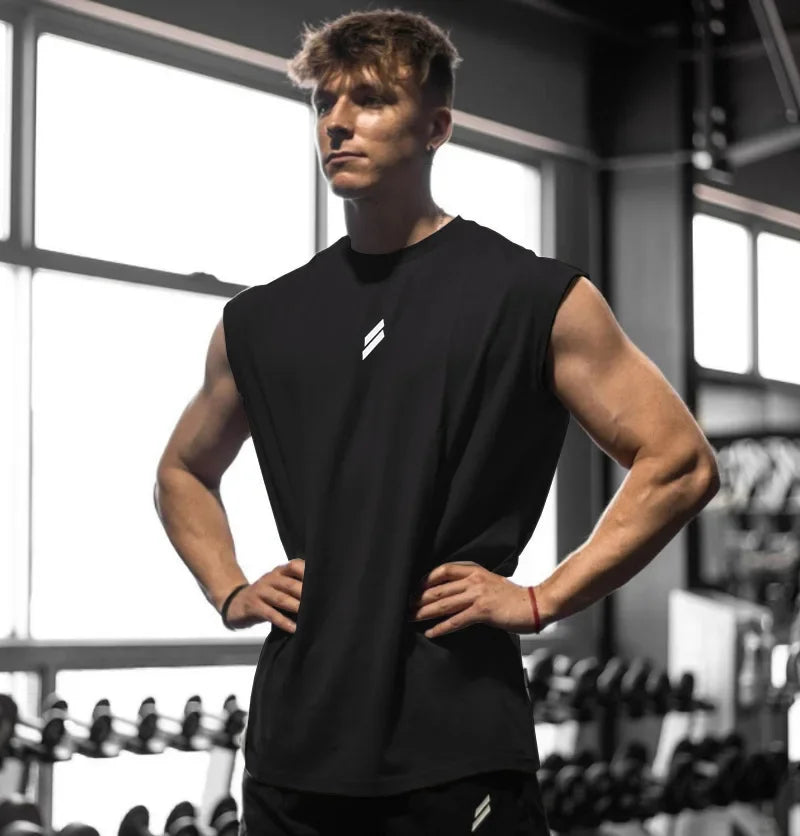 Men’s Athletic Sleeveless T-Shirt – Lightweight Gym & Sports Tank
