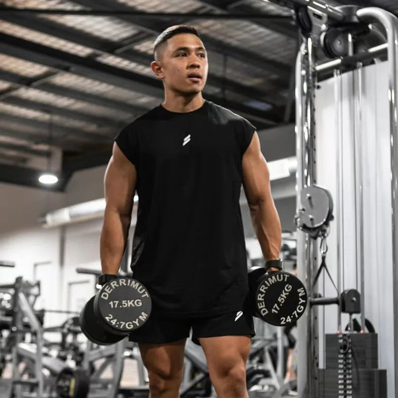 Men’s Athletic Sleeveless T-Shirt – Lightweight Gym & Sports Tank