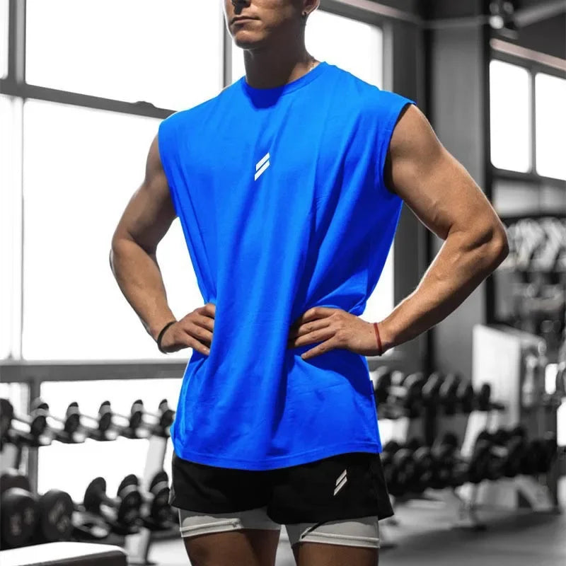 Men’s Athletic Sleeveless T-Shirt – Lightweight Gym & Sports Tank