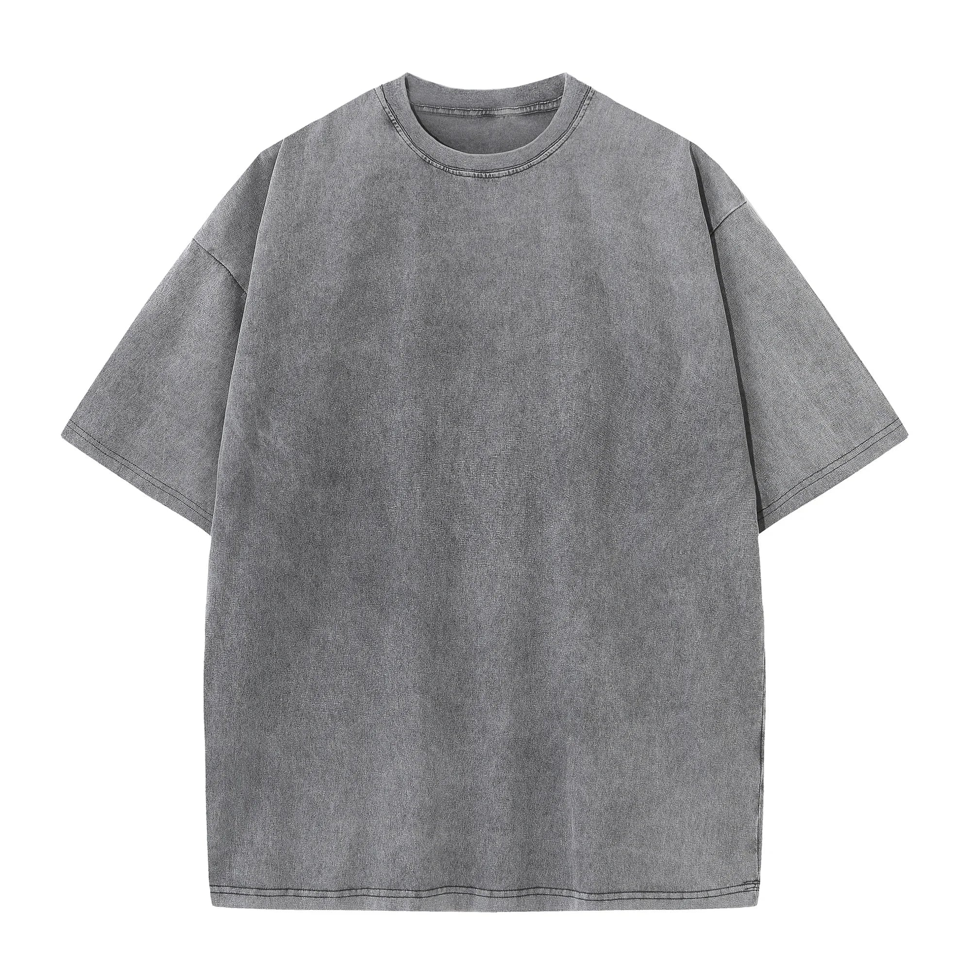 Men’s Vintage Washed Cotton Tee – Oversized Drop Shoulder Streetwear Essential