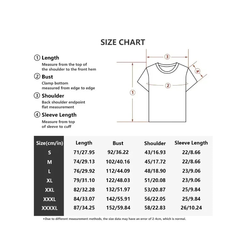 Unisex Summer Casual Round Neck Tee – Loose Fit Printed Top