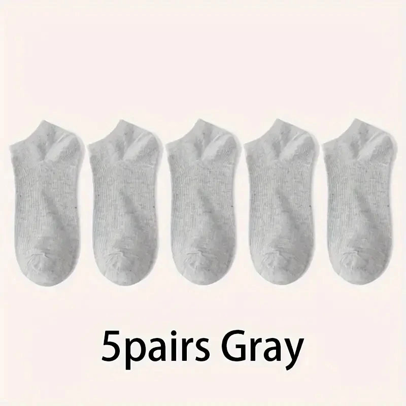 5/10-Pack Unisex Comfort-Fit Ankle Socks – Breathable, Lightweight & Perfect for Sports & Everyday Wear