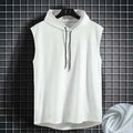 Men’s Oversized Lace-Up Hooded Tank – Bold Hip-Hop Streetwear Essential