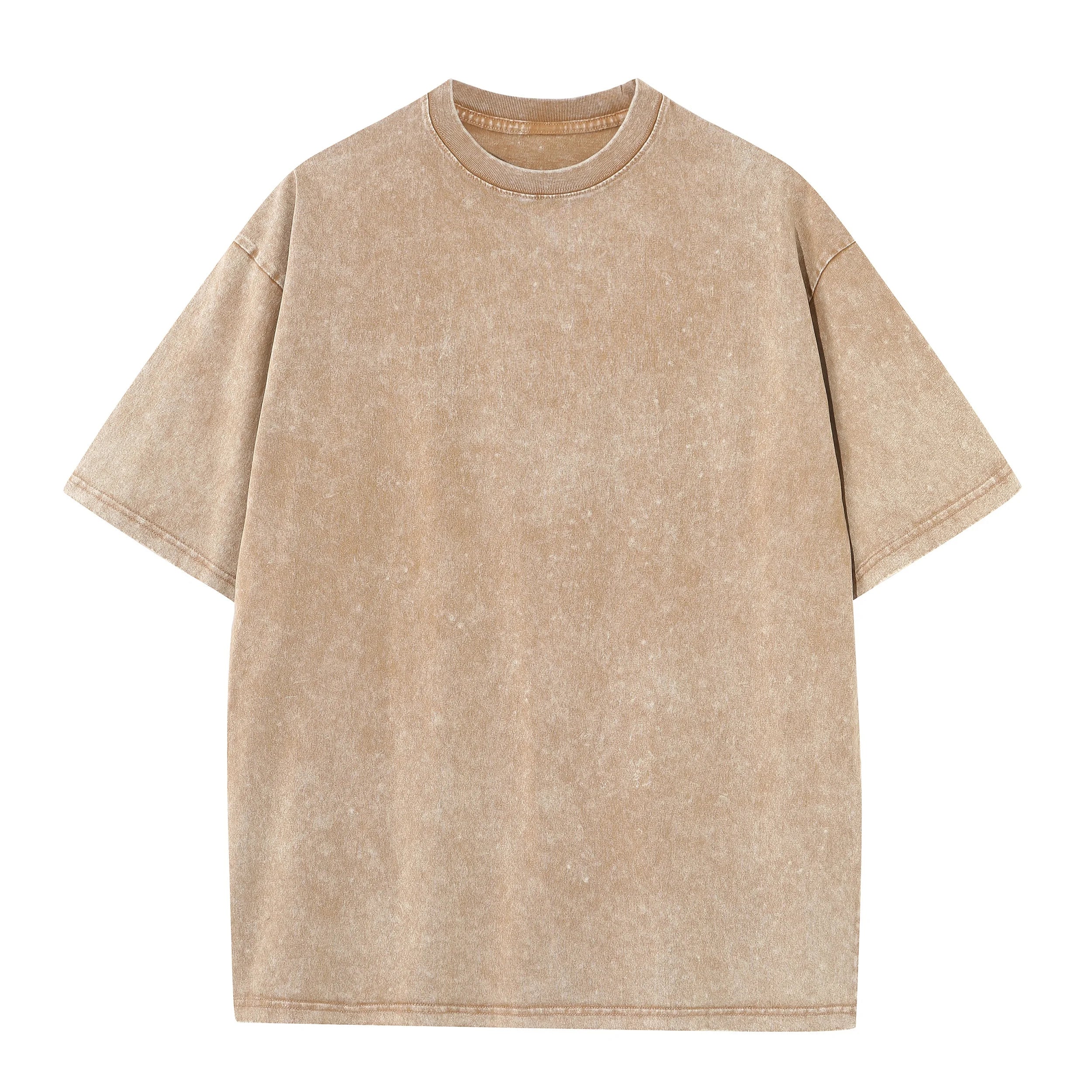 Men’s Vintage Washed Cotton Tee – Oversized Drop Shoulder Streetwear Essential