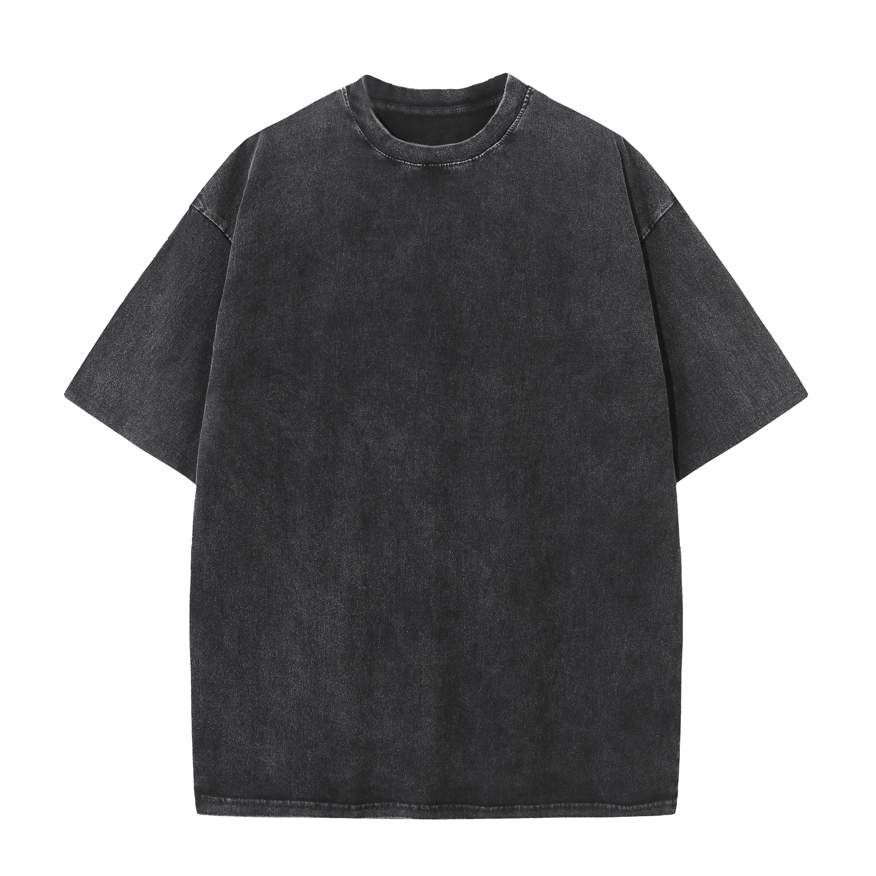 Men’s Vintage Washed Cotton Tee – Oversized Drop Shoulder Streetwear Essential