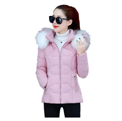 Female Short Cotton Coat Thickened Slim Fit Fashionable Jacket