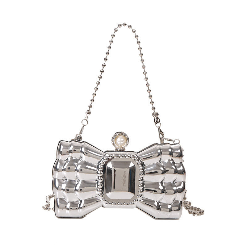 Acrylic Bow Chain Handbag For Women