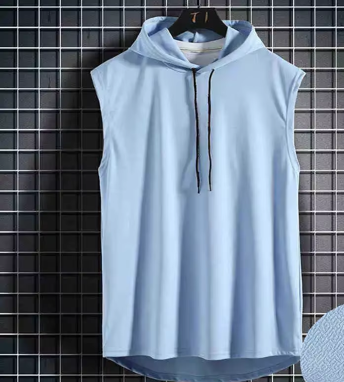 Men’s Oversized Lace-Up Hooded Tank – Bold Hip-Hop Streetwear Essential