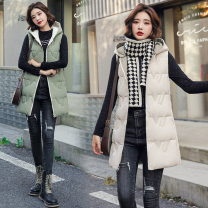 Women's Double-sided Hooded Down Jacket Coat